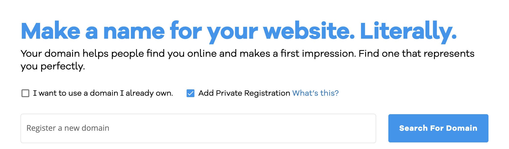 register your domain name with hostgator